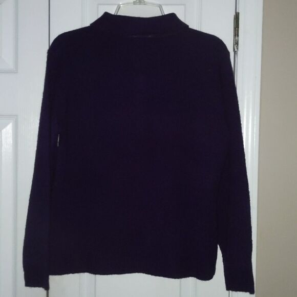 Jason Maxwell eggplant purple zip up cardigan - Picture 5 of 5
